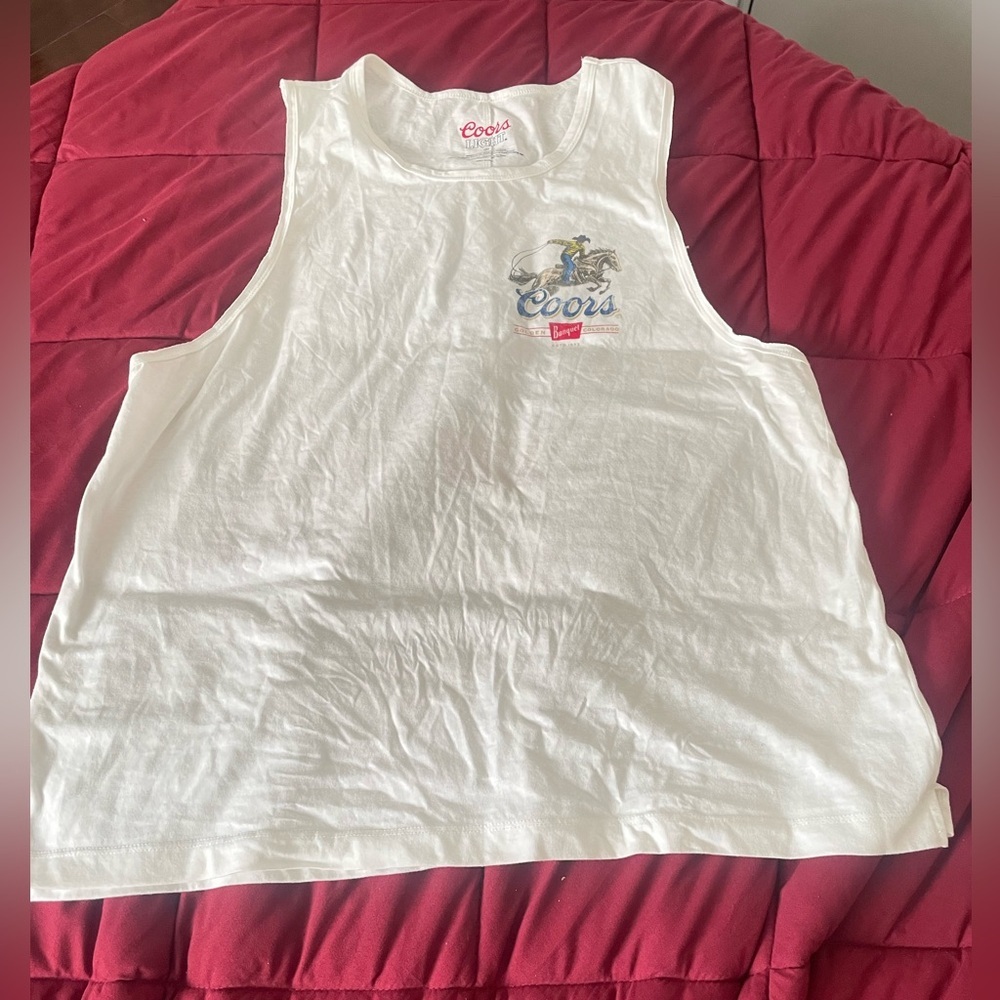 Coors Women's White Muscle Tee - Picture 2 of 5